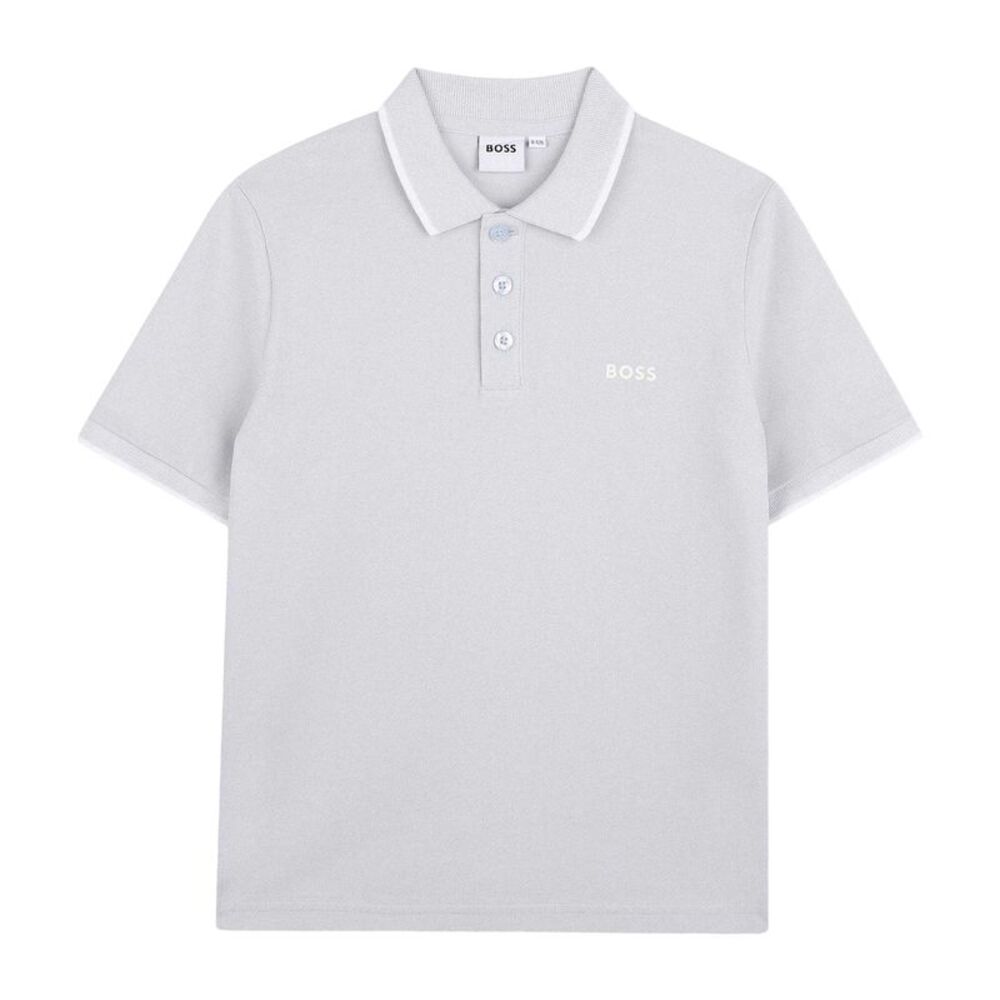 Boss Boys Logo Polo Shirt / Pale Blue
